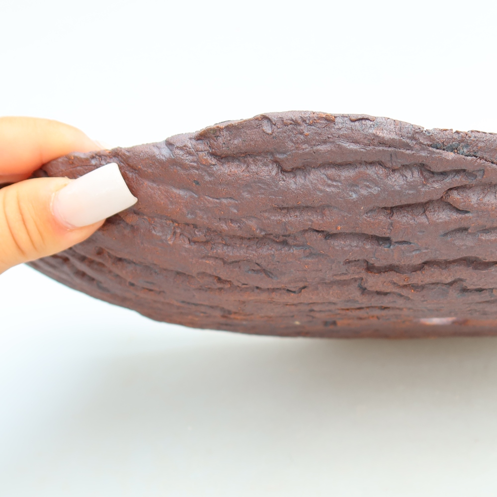 Keramická škrupina  30 x 19,5 x 7 cm, farba hnedá