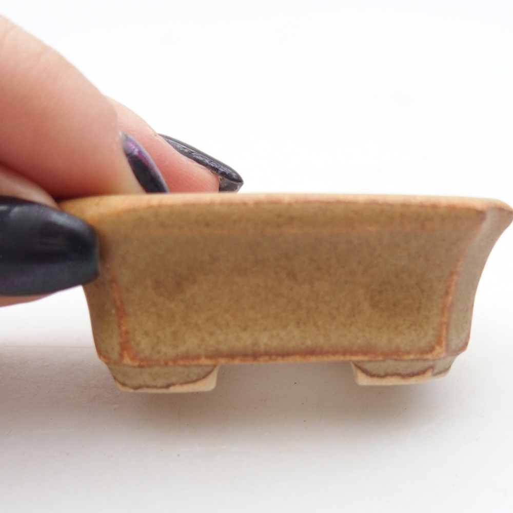 Mini bonsajová miska 5,5 x 4,5 x 2 cm, hnedá