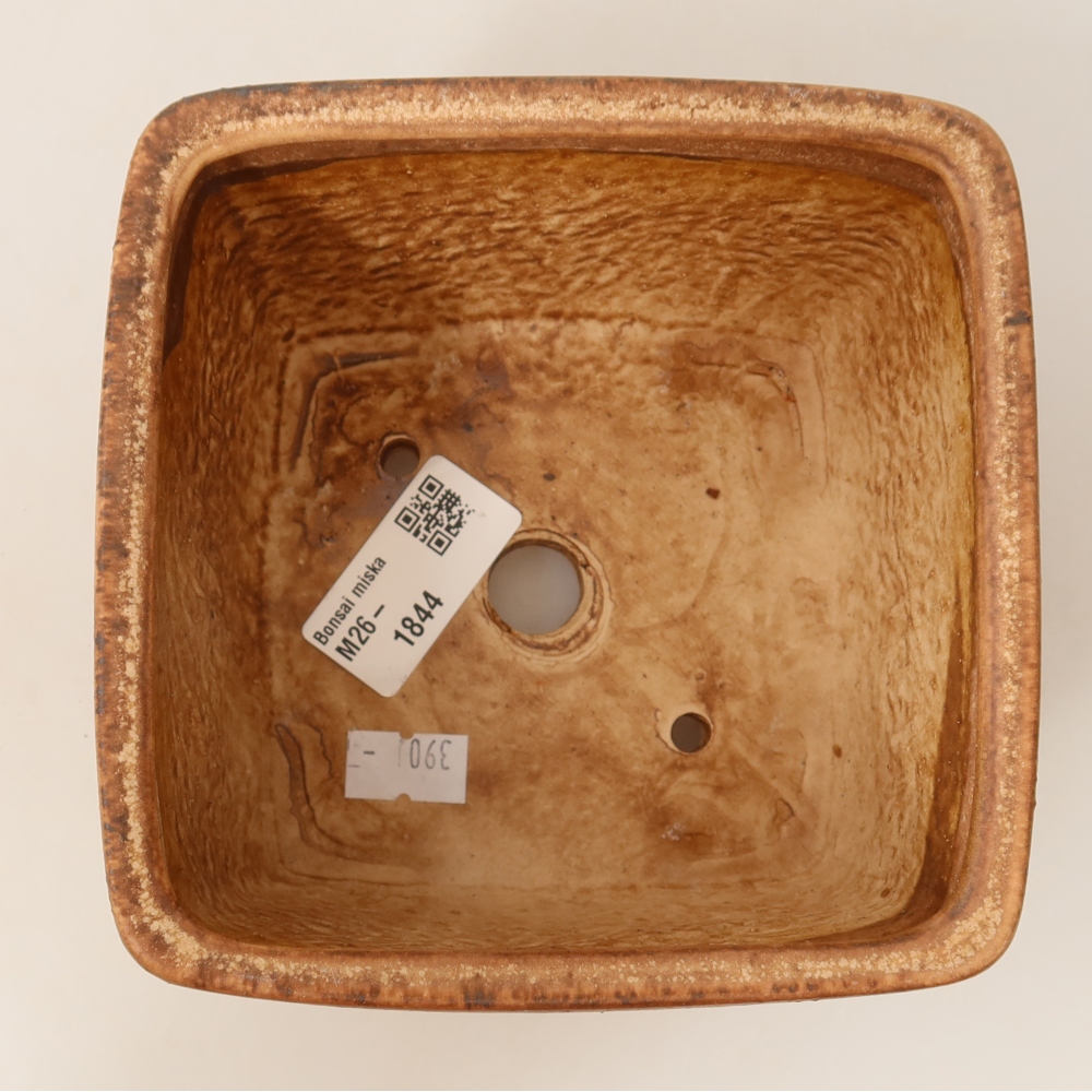 Keramická miska na bonsai 13 x 13 x 8 cm, farba ružová