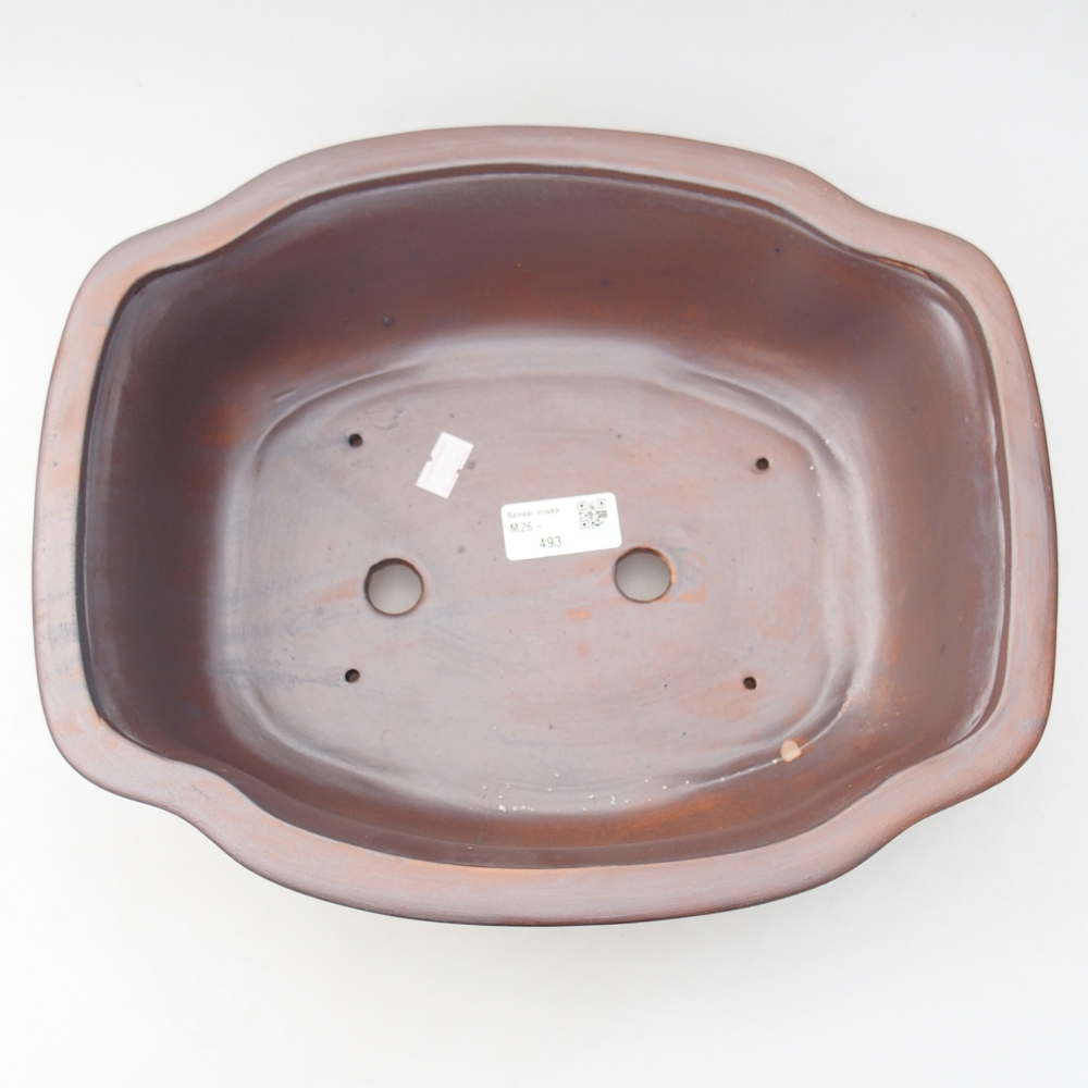 Keramická miska na bonsaje 30 x 25 x 10 cm, farba kovu