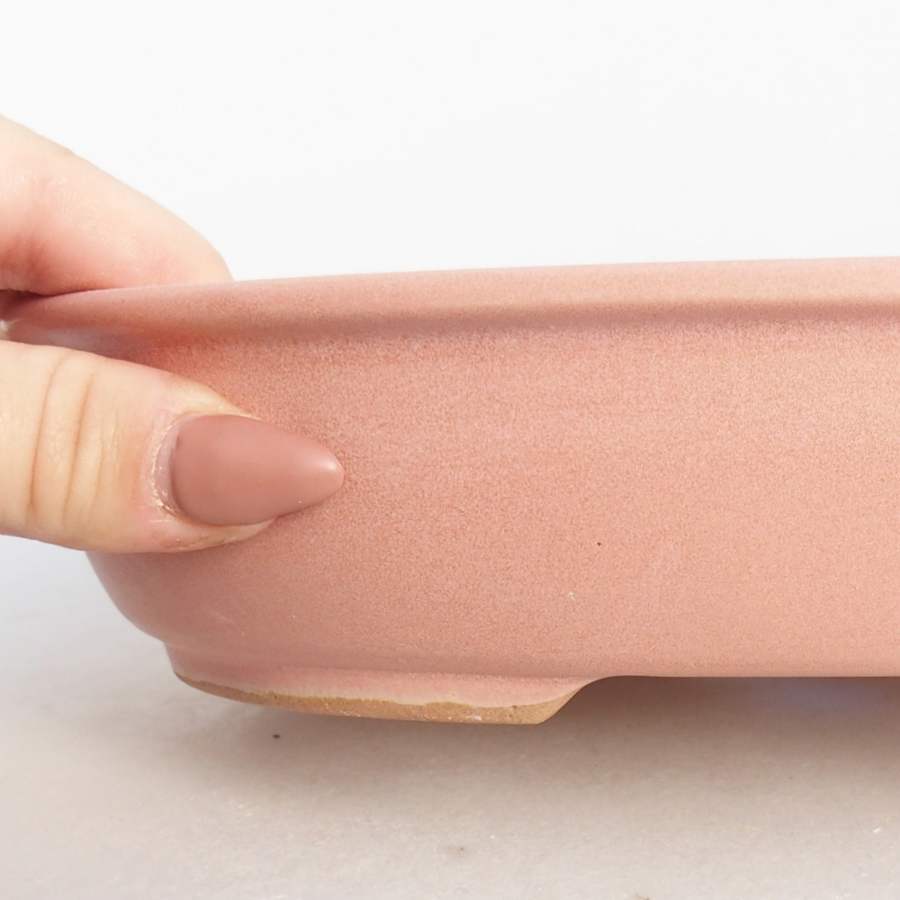 Keramická miska na bonsaje 22 x 17 x 5 cm, ružová