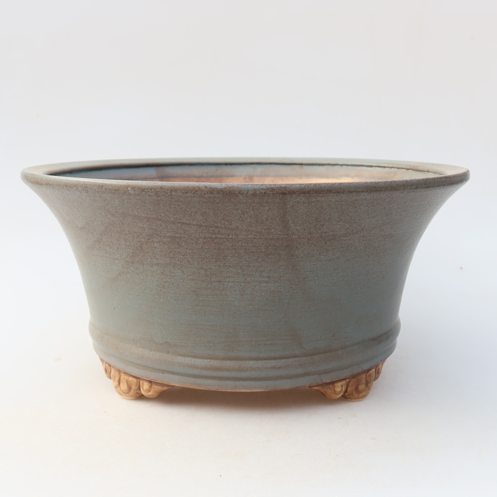 Keramická miska na bonsaje 24,5 x 24,5 x 11,5 cm, farba modrá