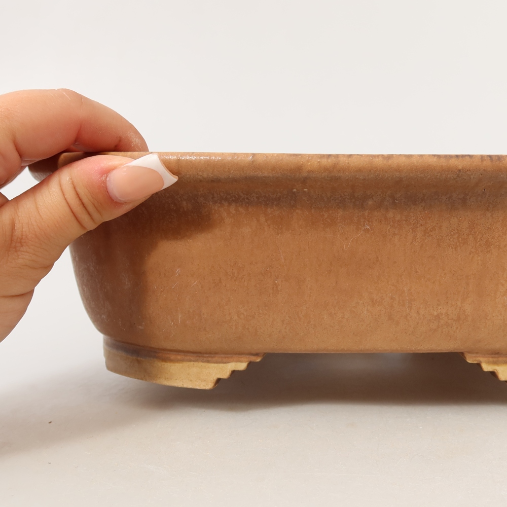 Keramická miska na bonsai 25 x 21,5 x 7,5 cm, farba ružová