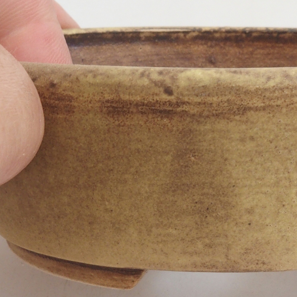 Keramická bonsai miska 9,5 x 8 x 3 cm, farba žltá