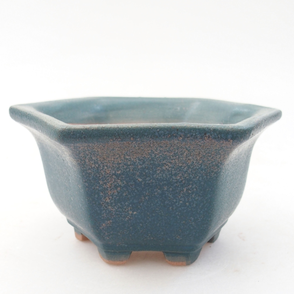 Keramická bonsai miska 10,5 x 9,5 x 5,5 cm, farba modra