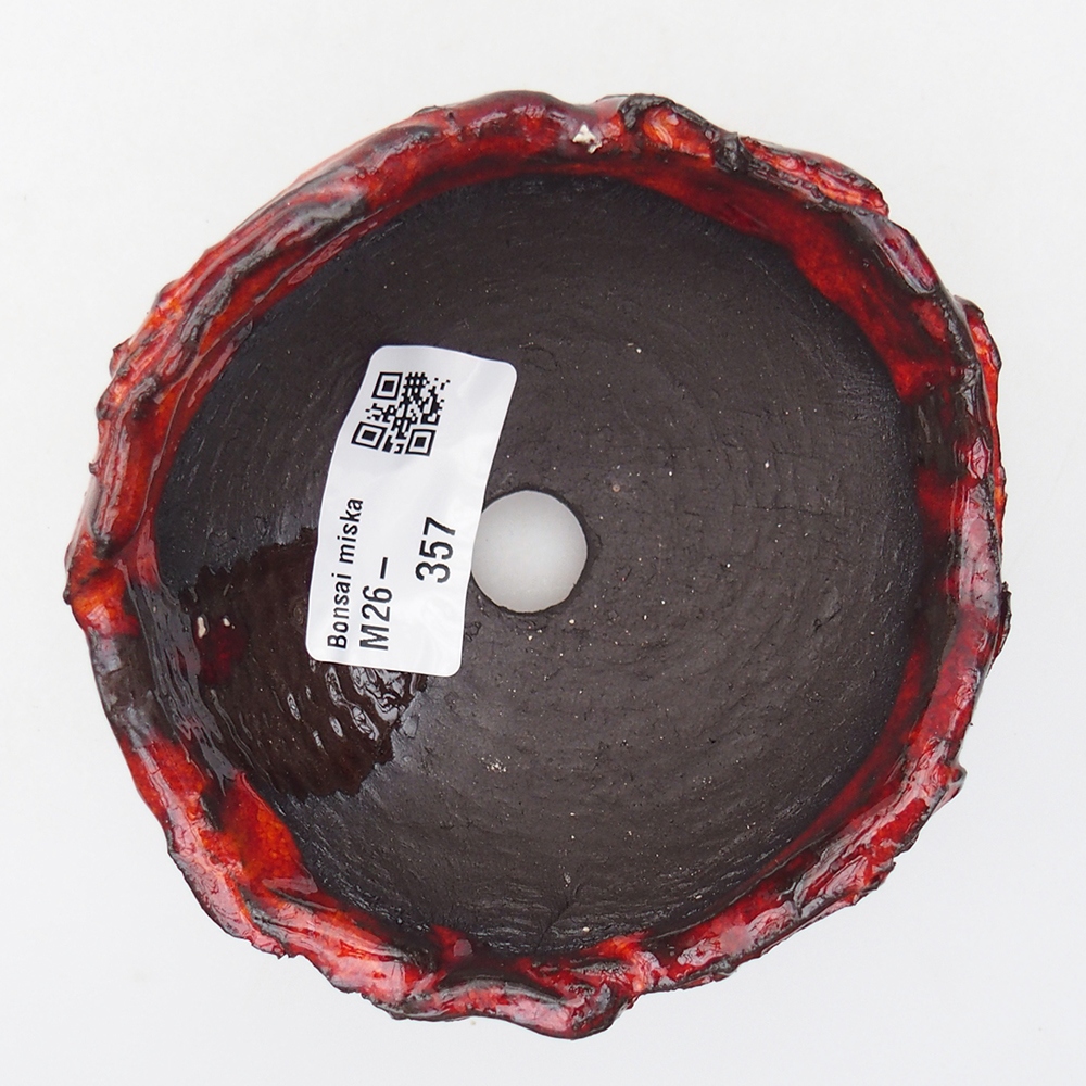 Keramická mušľa 10 x 9 x 6,5 cm , farba červená