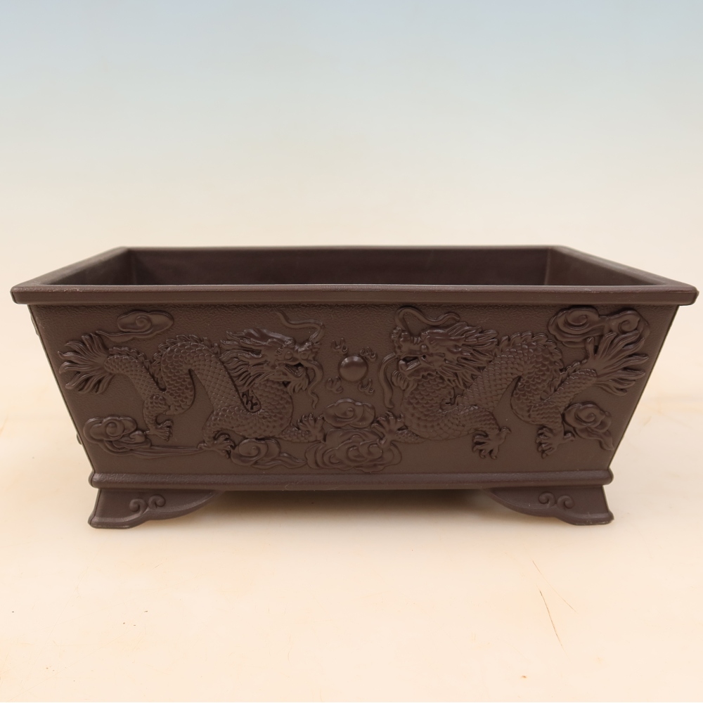Plastová miska na bonsaje MP-36, hnedá – 22,5 × 16 × 9 cm