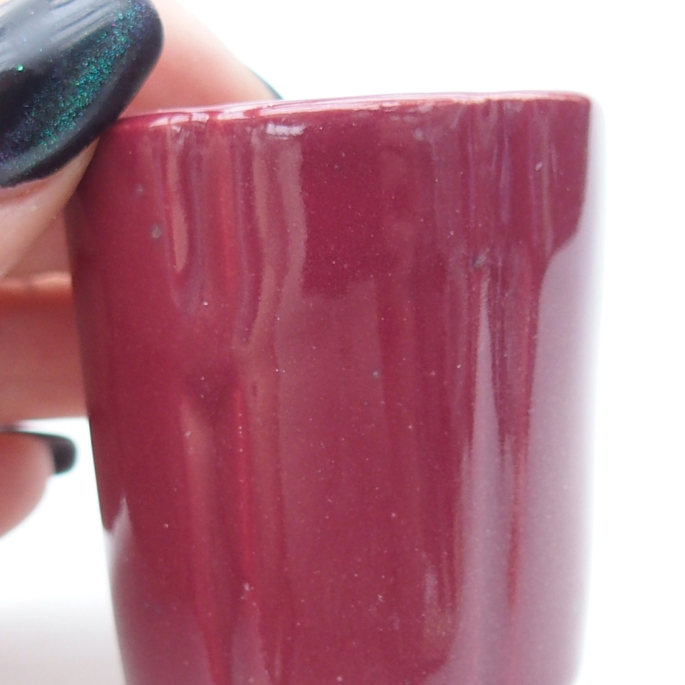 Mini bonsajová miska 4 x 4 x 4,5 cm, bordová