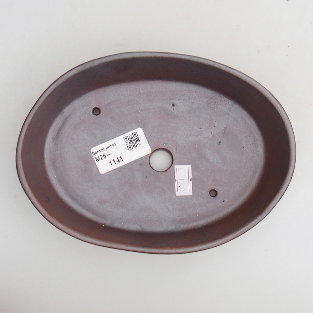 Keramická miska na bonsaje 18,5 x 13 x 4 cm, farba kovu