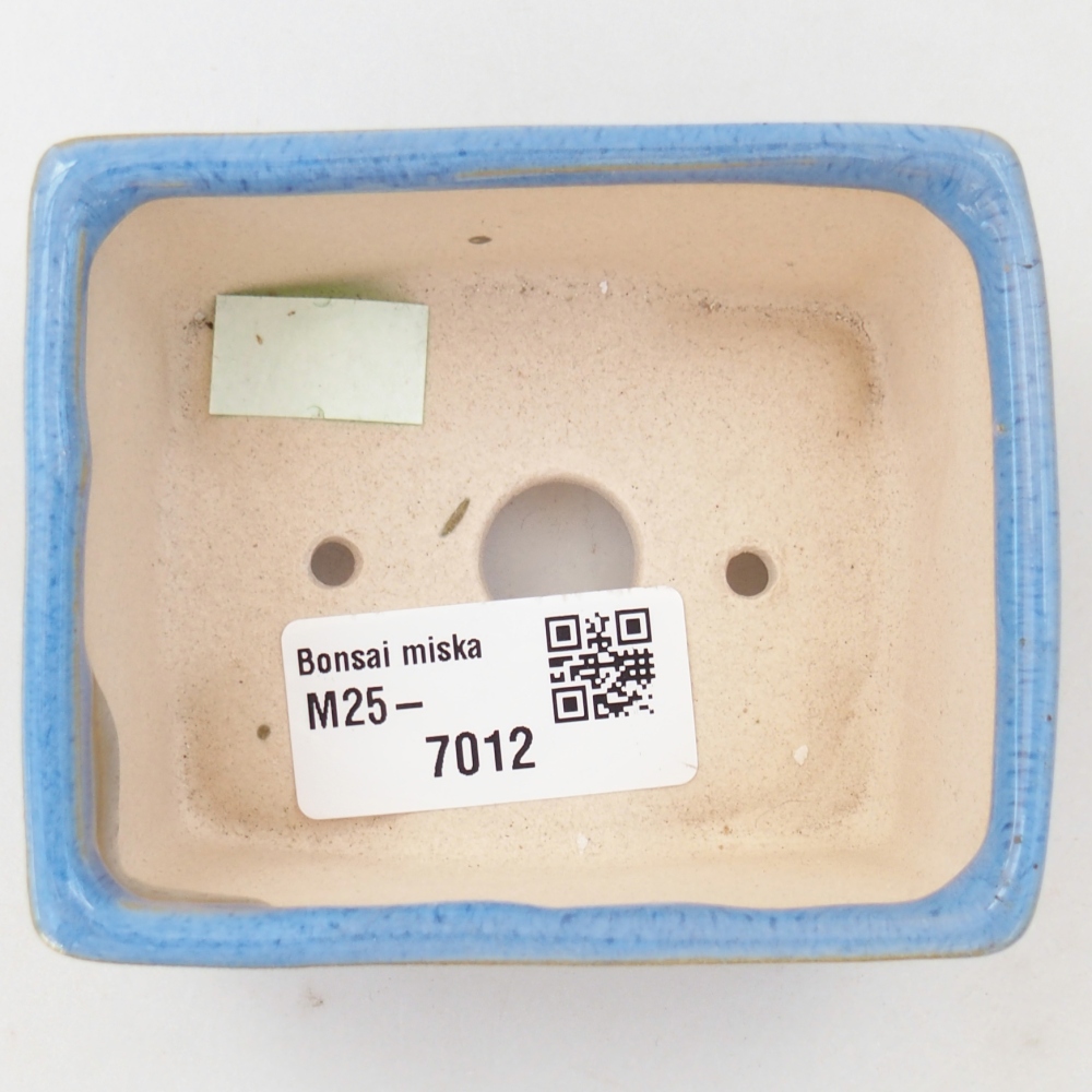 Keramická miska na bonsaje 9 x 7 x 4 cm, farba modrá