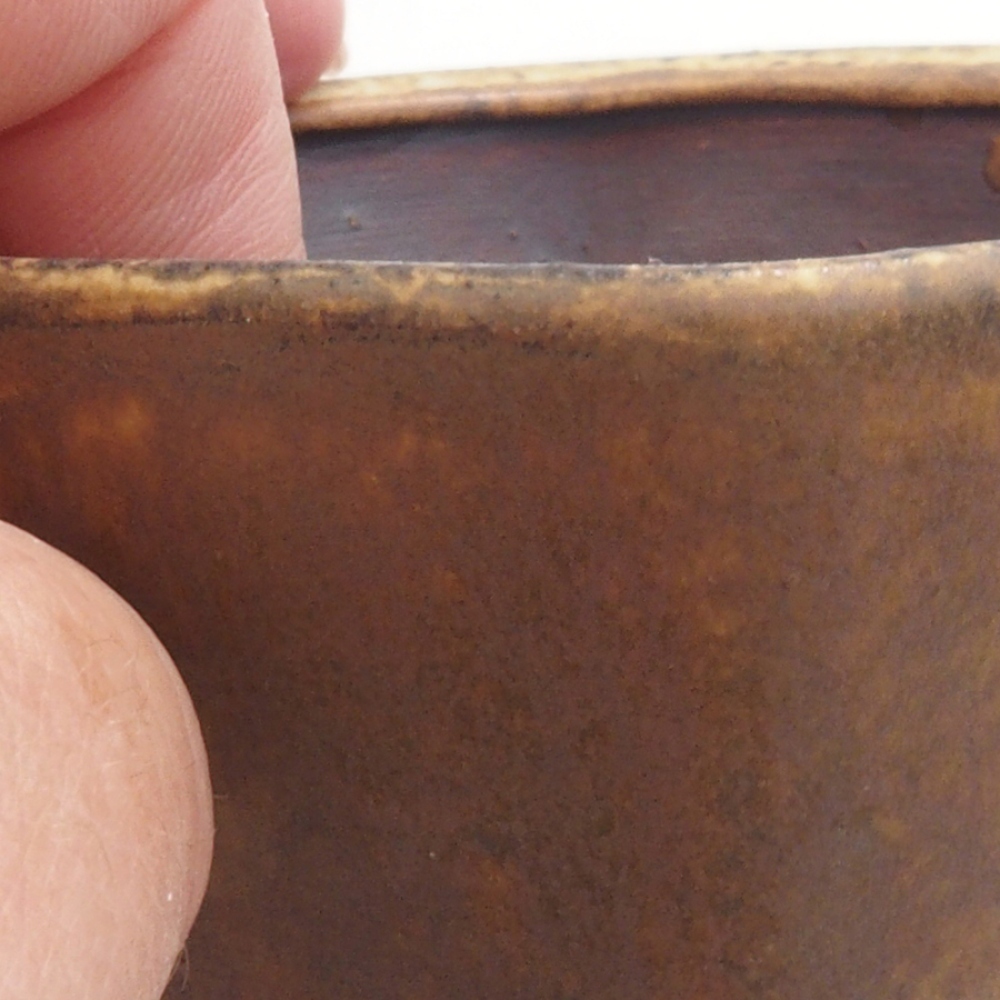 Keramická bonsai miska 9 x 7,5 x 3,5 cm, farba hnedá