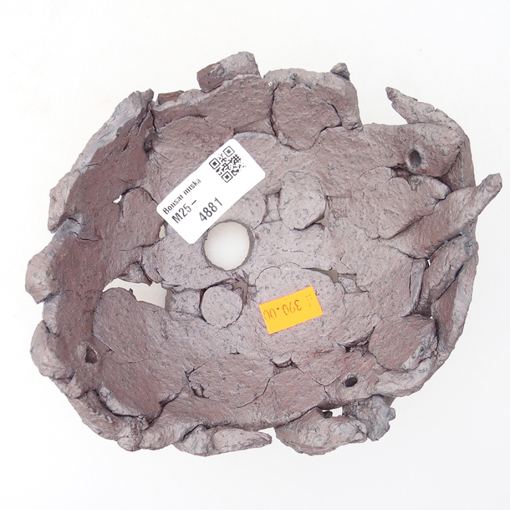 Keramická Škrupina 16 x 14 x 6,5 cm , farba kovová