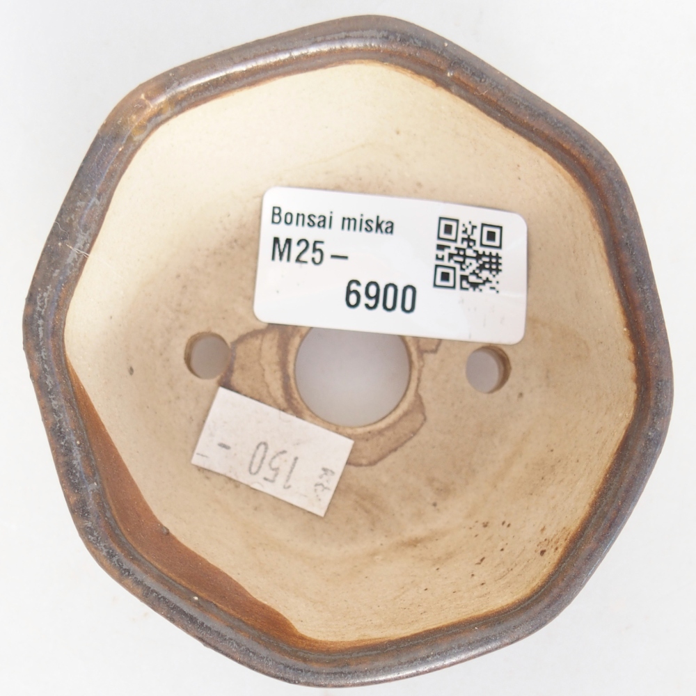 Keramická miska na bonsaje 8 x 7,5 x 4 cm, hnedá