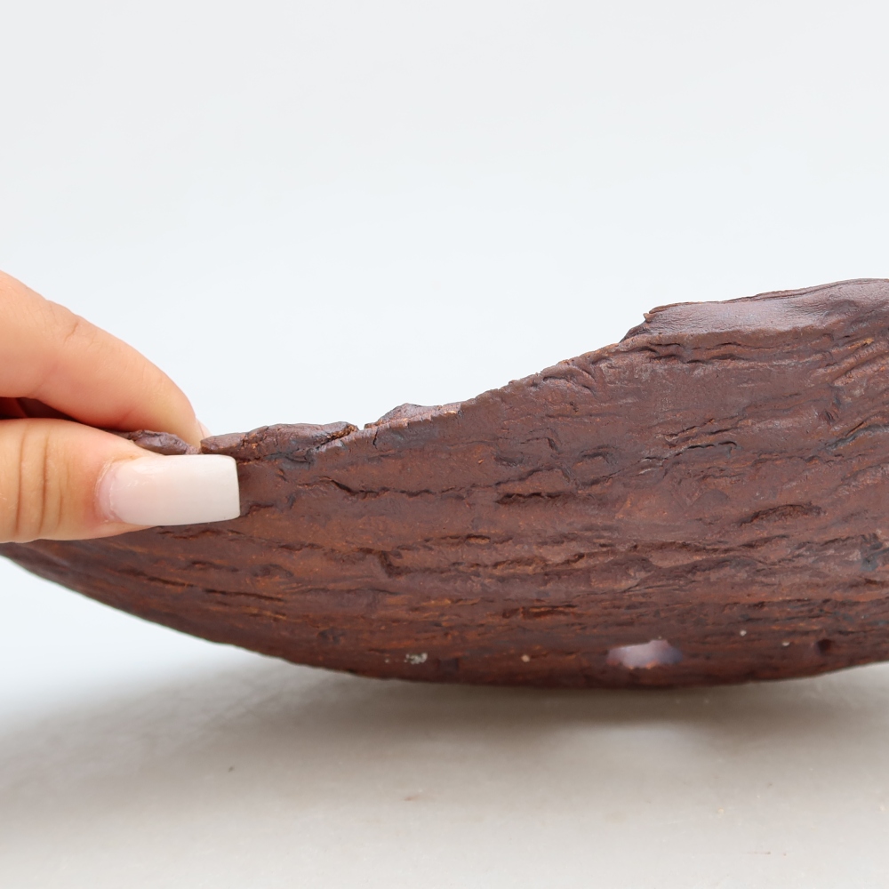 Keramická škrupina  30,5 x 19 x 6 cm, farba hnedá