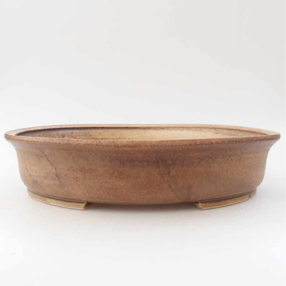 Keramická miska na bonsaje 26,5 x 23,5 x 5,5 cm, farba béžová