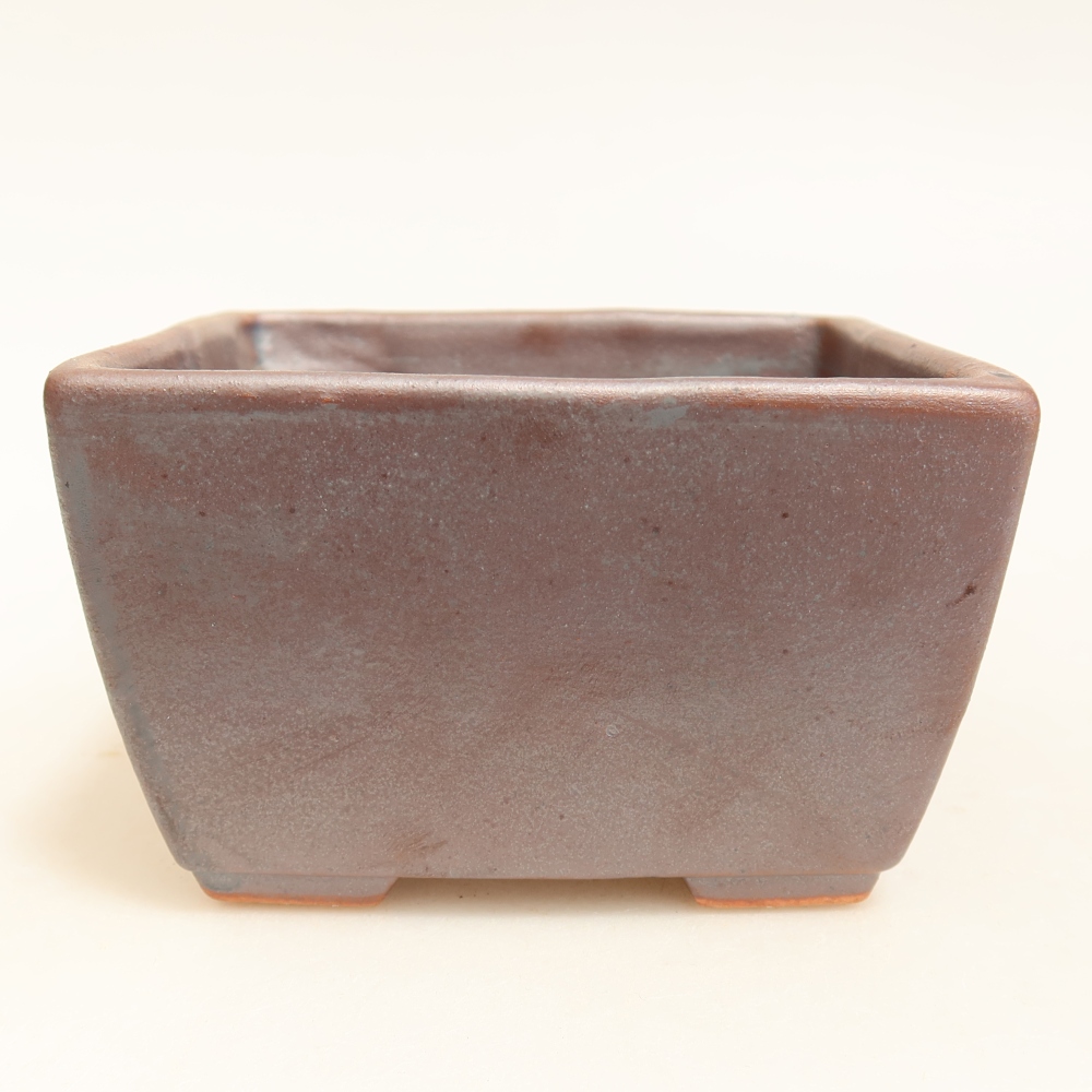 Keramická miska na bonsai 10,5 x 10,5 x 6,5 cm, farba: kovová