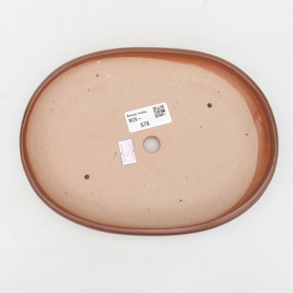 Keramická miska na bonsaje 22 x 17 x 3 cm, hnedá