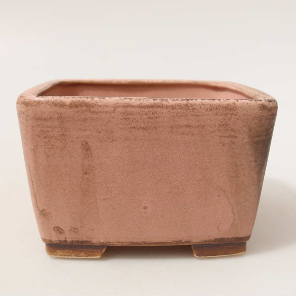Keramická miska na bonsai 10,5 x 10,5 x 7 cm, farba ružová