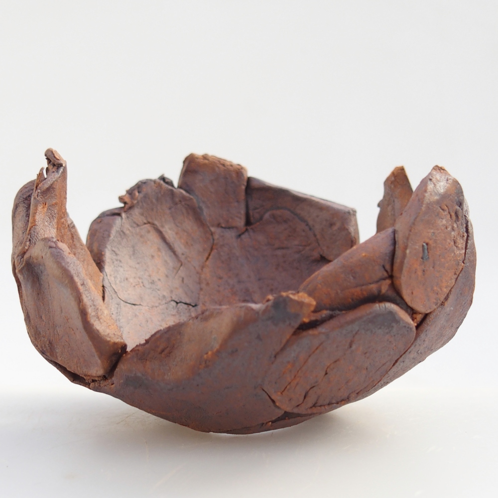 Keramická mušľa 8,5 x 8,5 x 5,5 cm , farba hnedá