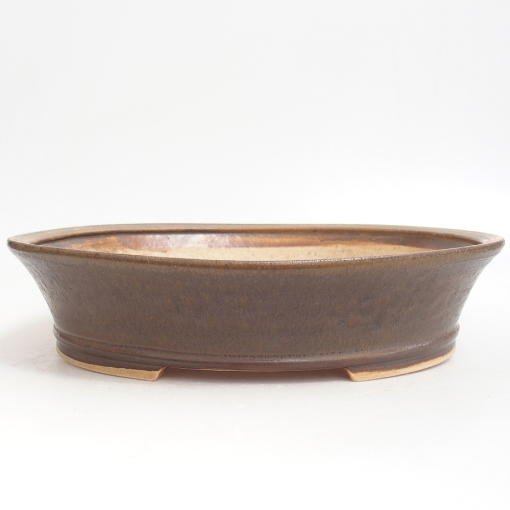 Keramická bonsai miska  27,5 x 24,5 x 6  cm, farba hnedá