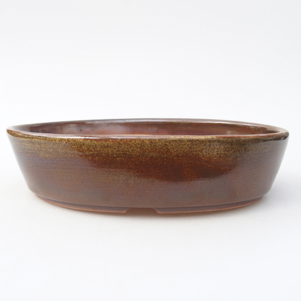 Keramická miska na bonsaje 18,5 x 13,5 x 4,5 cm, hnedá