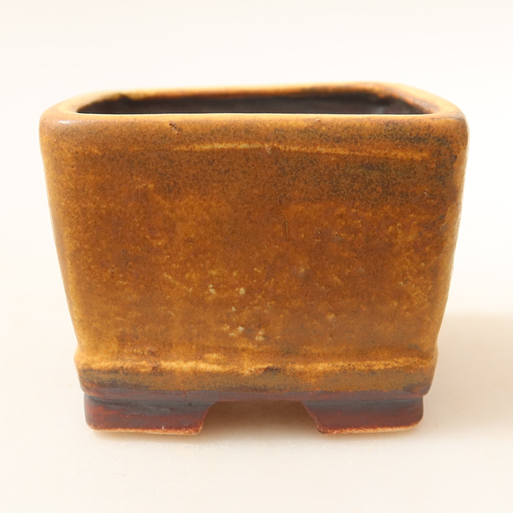 Keramická miska na bonsaje 6 x 6 x 4,5 cm, zelená