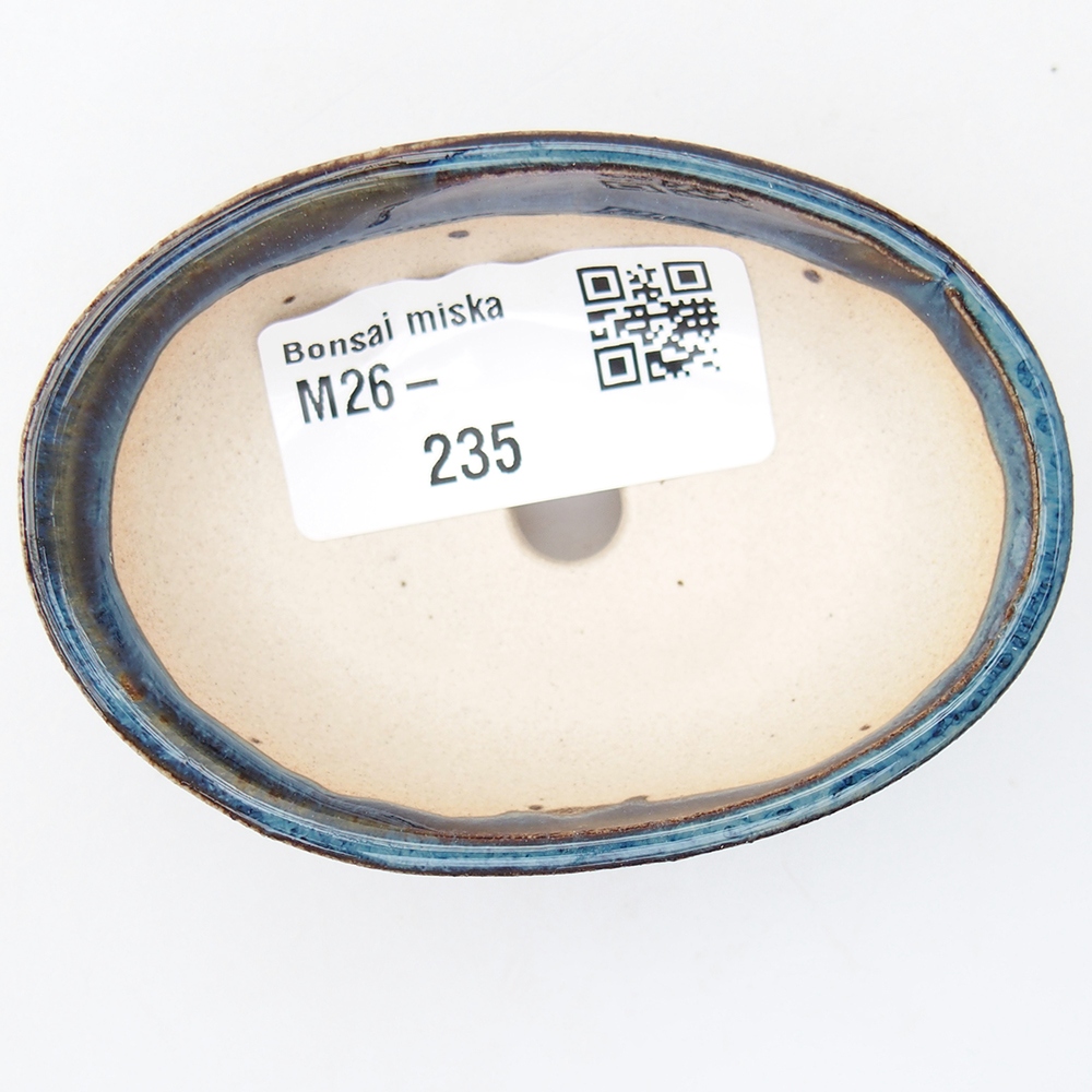 Mini bonsajová miska 7,5 x 5 x 2,5 cm, farba modrá