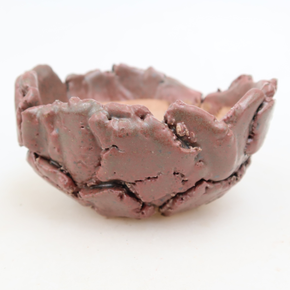 Keramická škrupina  10,5 x 10,5 x 6 cm, farba ružová