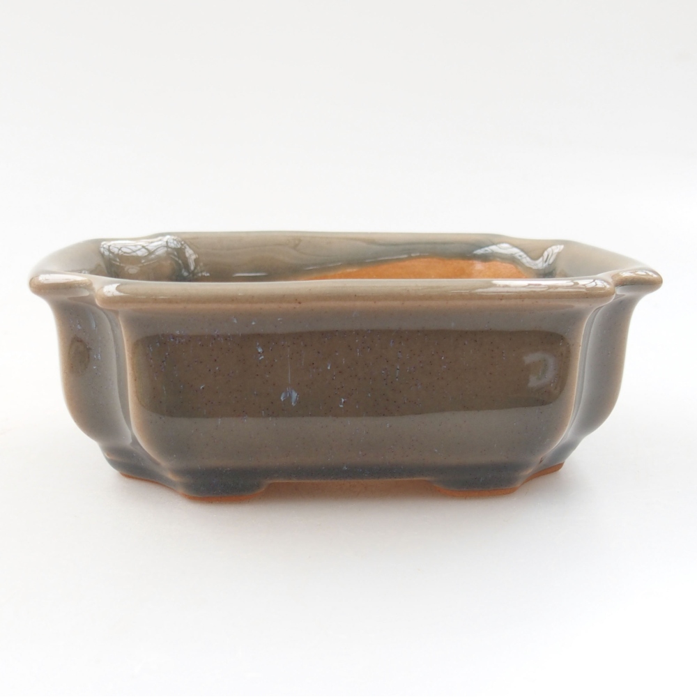 Keramická bonsai miska 12 x 9 x 4,5 cm, farba šedá