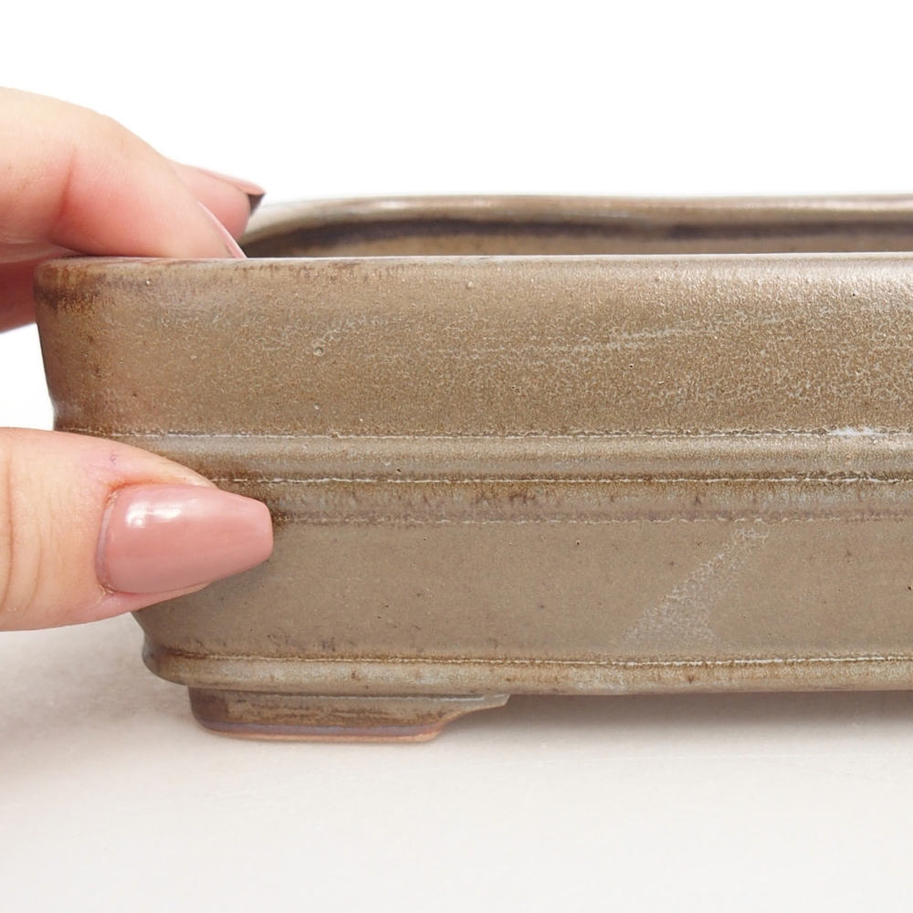 Keramická miska na bonsaje 16,5 x 12 x 5,5 cm, modrošedá