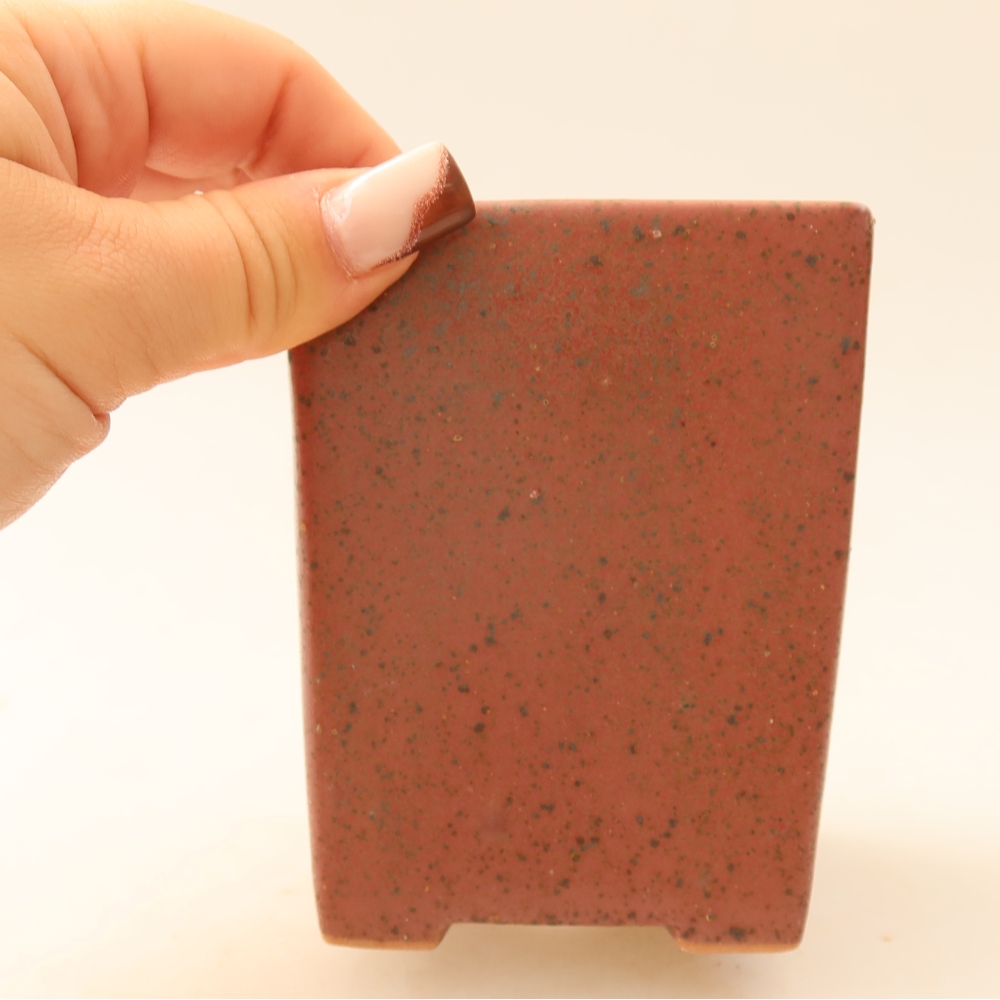Keramická miska na bonsaje 7,5 x 7,5 x 10 cm, farba ružová