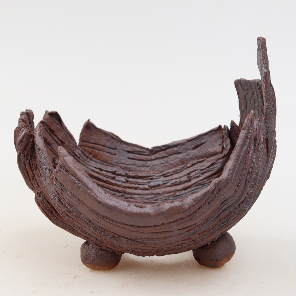 Keramická škrupina  9,5 x 8,5 x 9 cm, farba hnedá