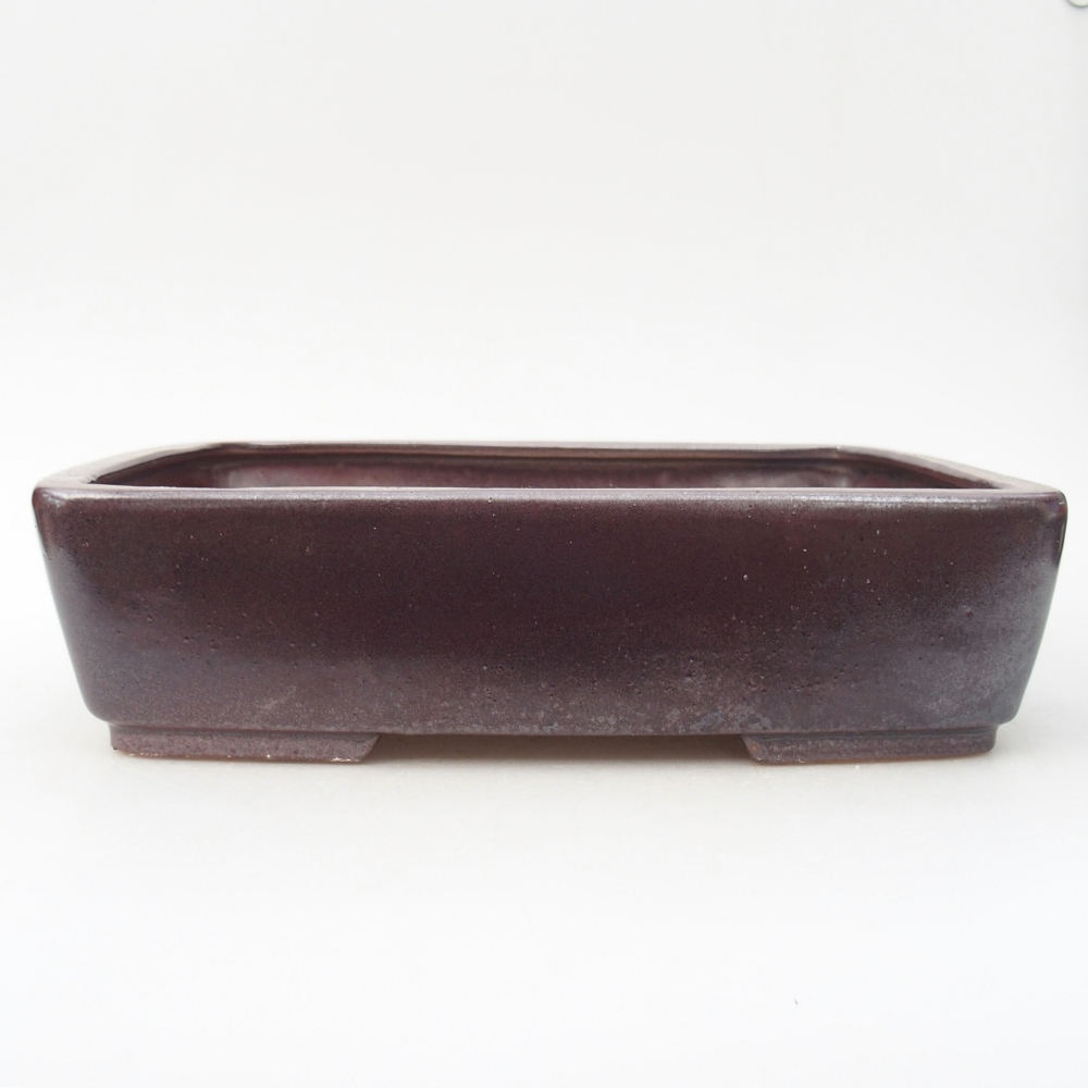 Keramická miska na bonsaje 26,5 x 20,5 x 6,5 cm, bordová