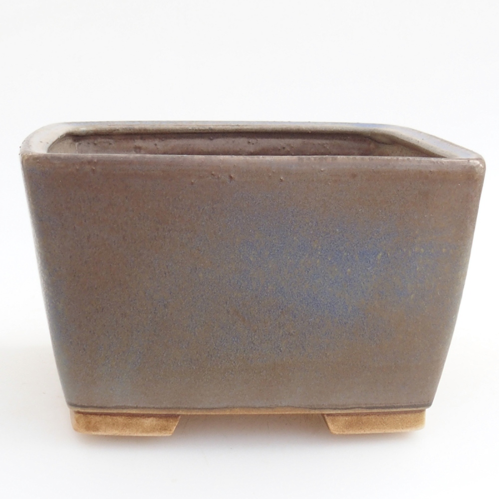 Keramická bonsai miska 15 x 15 x 9,5 cm, farba modra