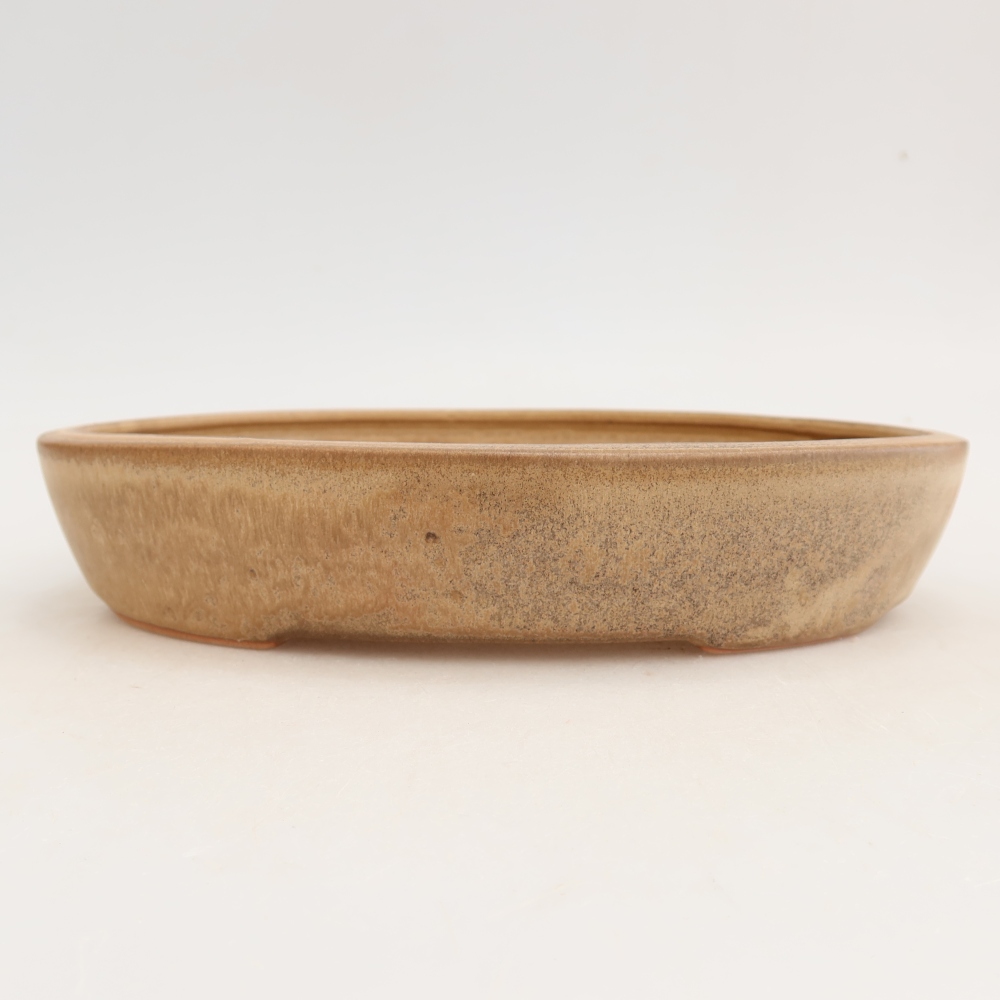 Keramická miska na bonsaje 22 x 17 x 4 cm, farba béžová