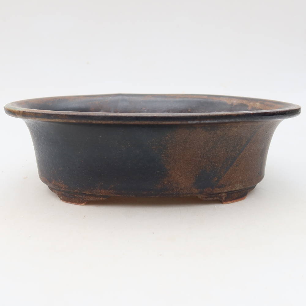 Keramická miska na bonsaje 22,5 x 17,5 x 6,5 cm, farba hnedá