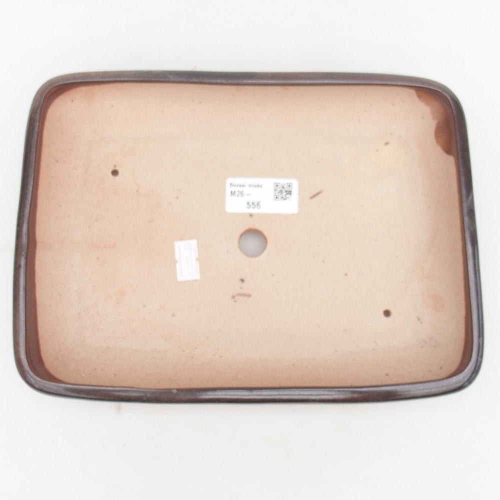 Keramická miska na bonsaje 24 x 17,5 x 4 cm, hnedá