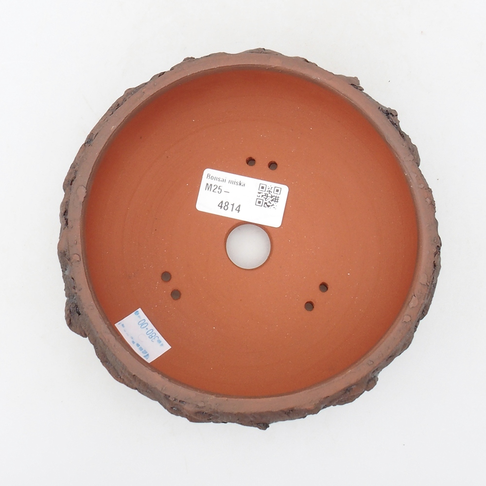 Keramická bonsai miska 15 x 15 x 6 cm, farba hnedá