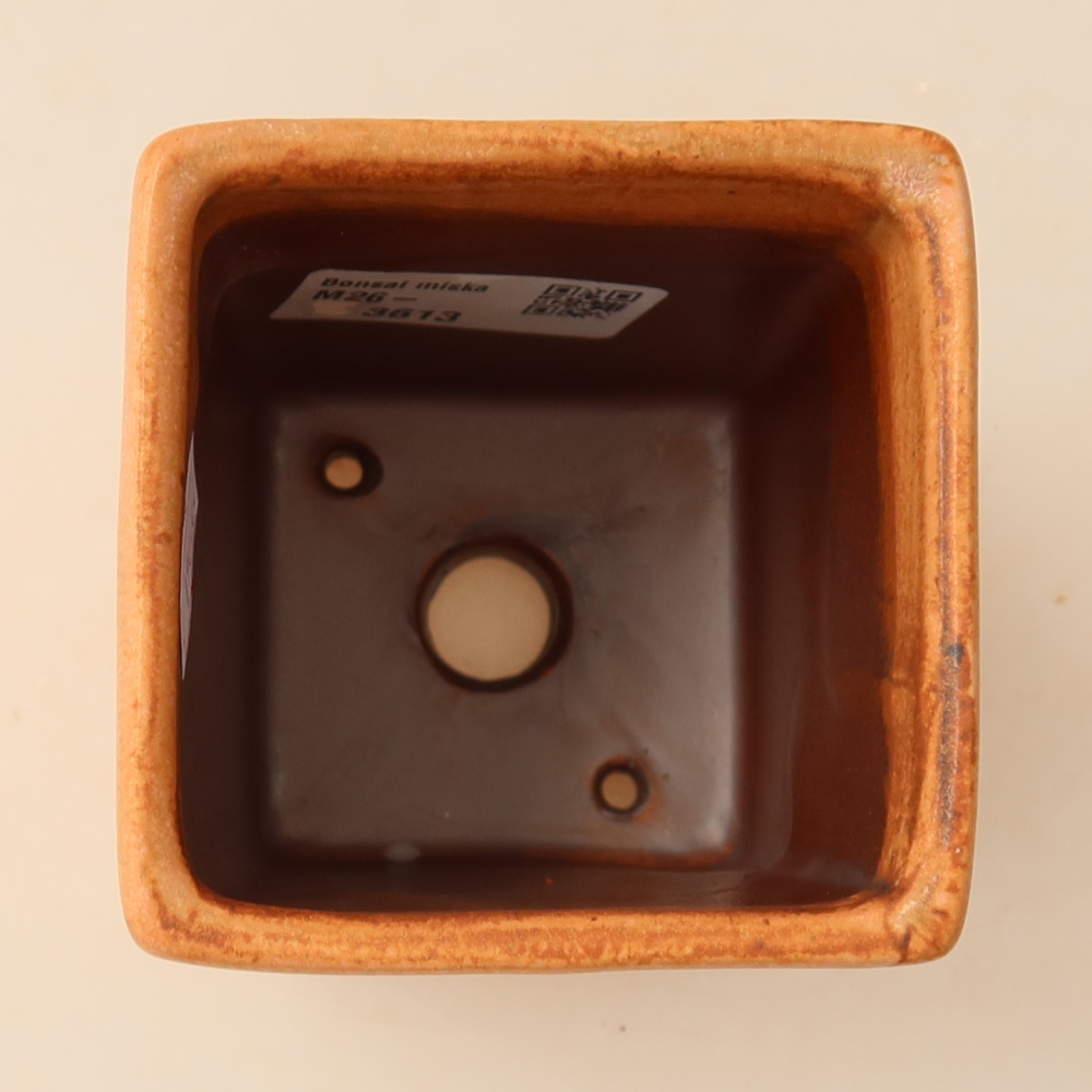 Keramická miska na bonsaje 7,5 x 7,5 x 10 cm, farba ružová