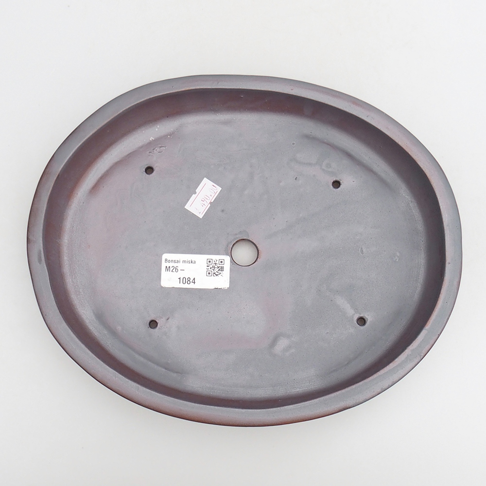 Keramická bonsajová miska 24 x 19,5 x 4 cm, farba kovu