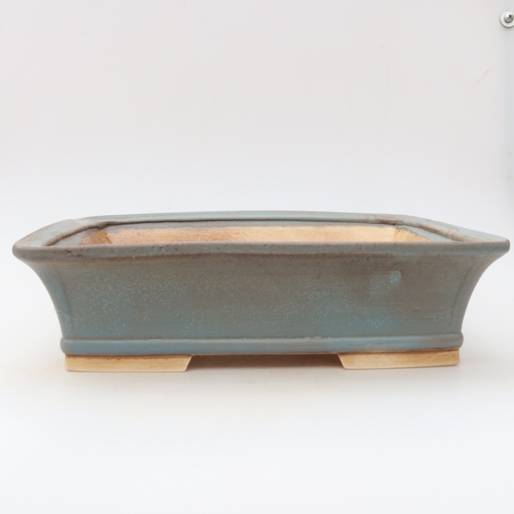Keramická miska na bonsaje 29,5 x 24 x 8 cm, farba modrá