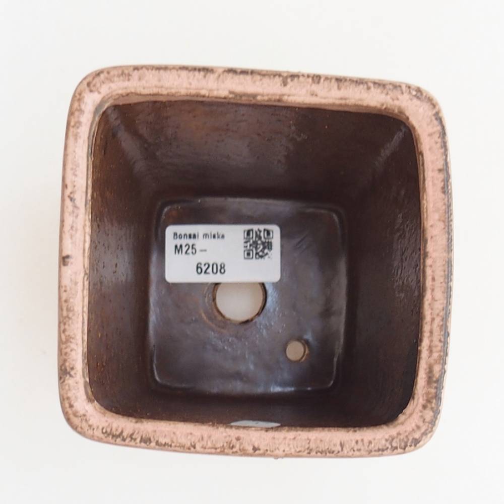 Keramická miska na bonsaje 10 x 10 x 12 cm, ružová