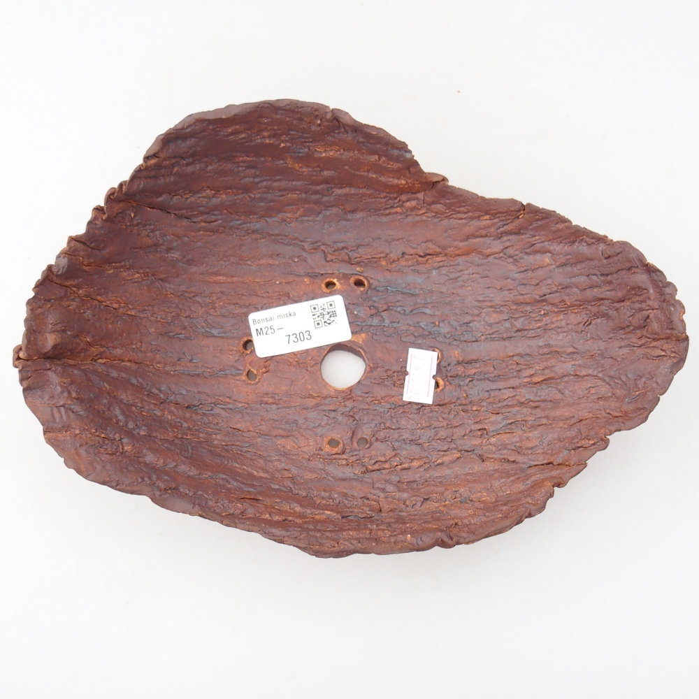 Keramická mušľa 24 x 17 x 7 cm , farba hnedá