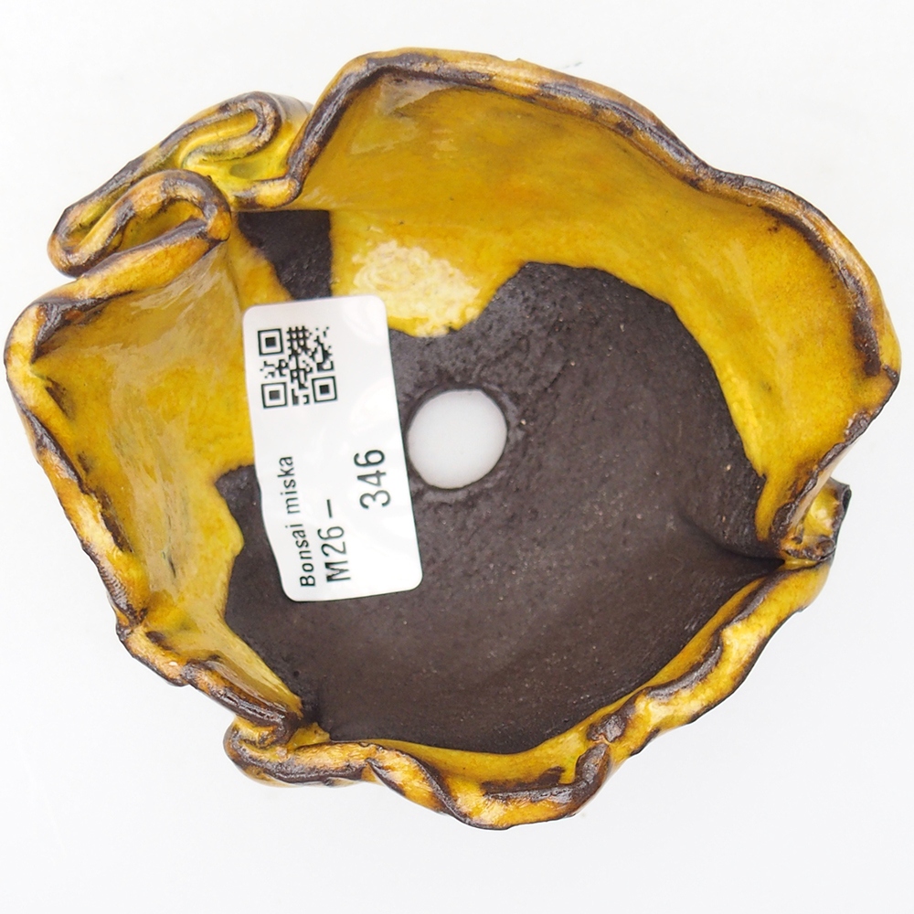 Keramická mušľa 8 x 10 x 5,5 cm , žltá