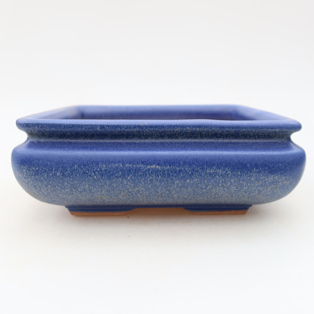 Keramická miska na bonsaje 15,5 x 15,5 x 6 cm, farba modrá
