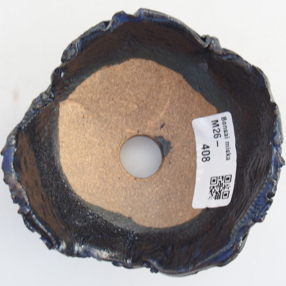 Keramická mušľa 9,5 x 9,5 x 6 cm , farba modrá