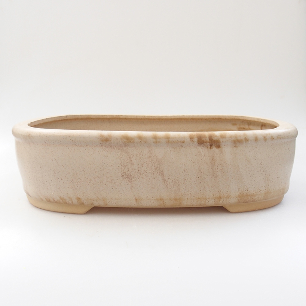 Keramická bonsai miska 31,5 x 26 x 8  cm, farba béžová