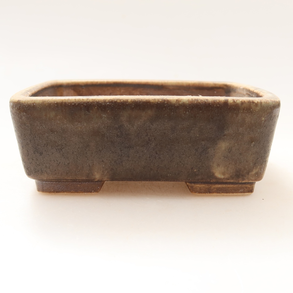 Keramická miska na bonsaje 10 x 8 x 3,5 cm, farba hnedá