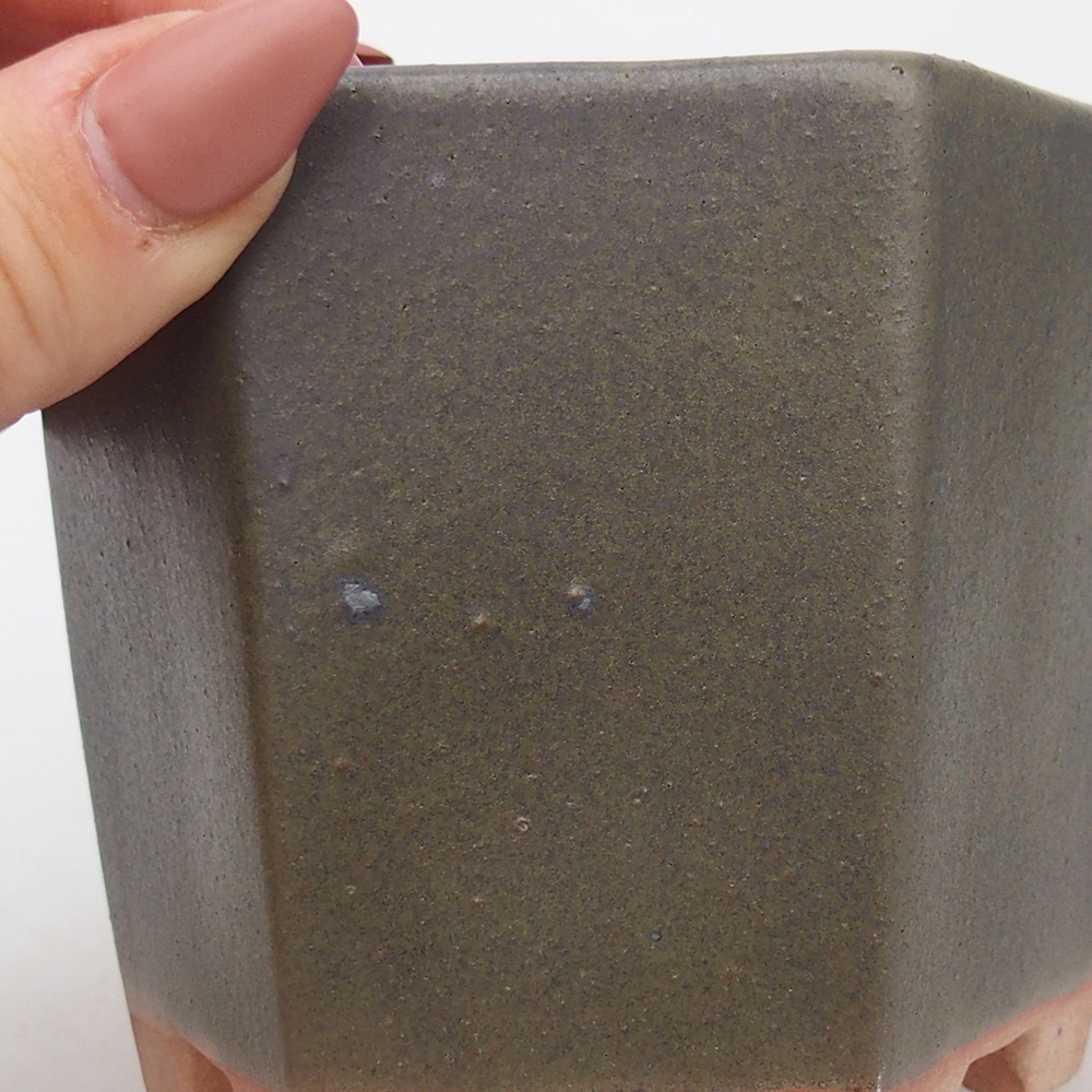 Keramická miska na bonsaje 9,5 x 8,5 x 8 cm, zelená