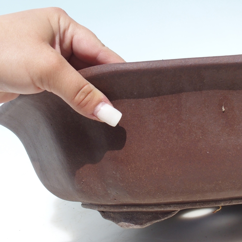 Bonsajová miska 39 x 39 x 11,5 cm breza hnedá